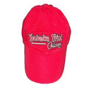KFC Kentucky Fried Chicken Crew Cap Embroidered Red Adjustable Strap Hat